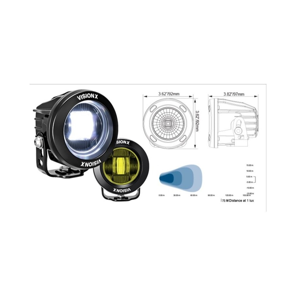 Kit 2 Phares Antibrouillard LED Vision X CG2 – Puissance & Sécur