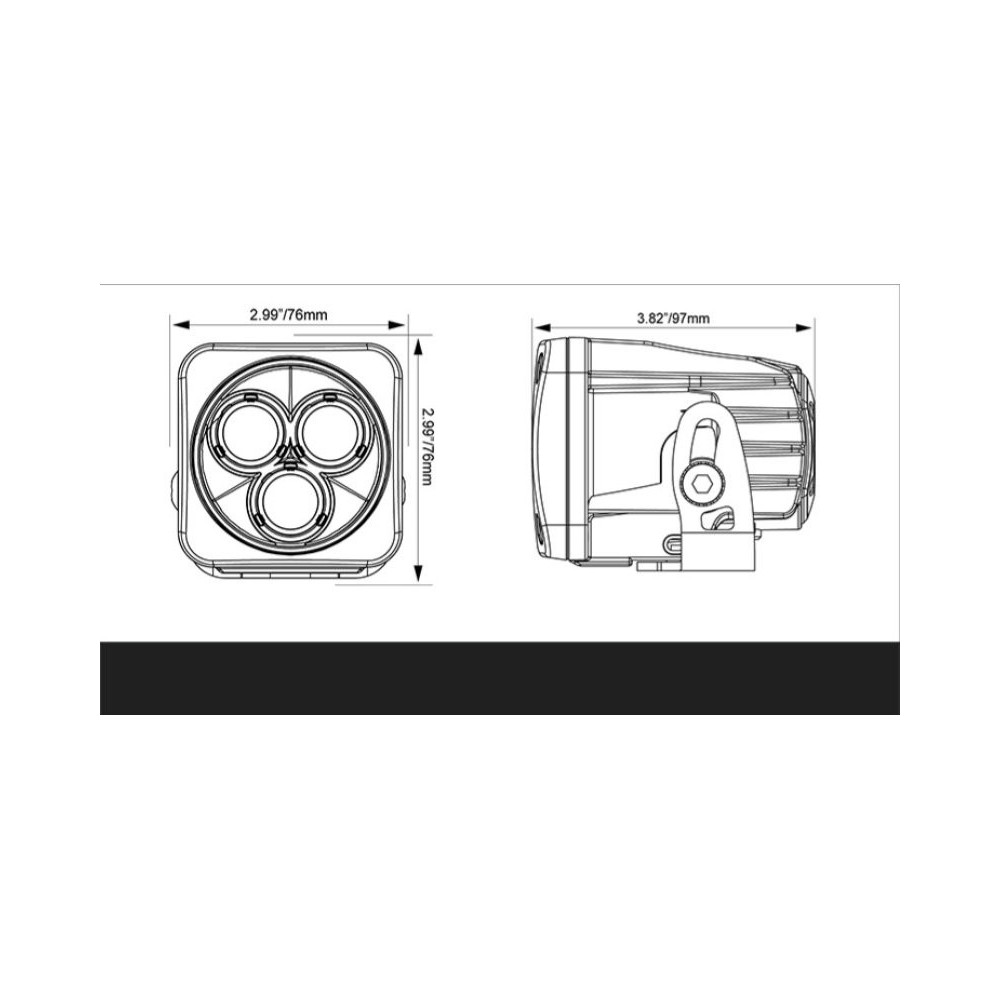 Kit 2 Phares LED Vision X CG2 3" Multi-LED – Éclairage Puissant 