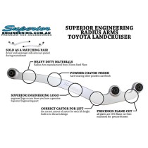 Tirants pont Superior Eng. Land Cruiser 76-105 - Rehausse 3" HDJ80