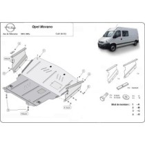 Protection sous moteur et de la boîte de vitesse Opel Movano A