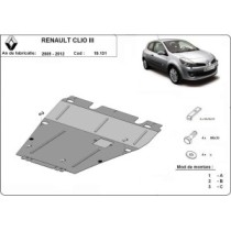Protection sous moteur et de la boîte de vitesse Renault Clio 3