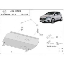 Protection sous moteur et de la boîte de vitesse Opel Corsa E
