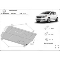 Protection sous moteur et de la boîte de vitesse Opel Corsa D