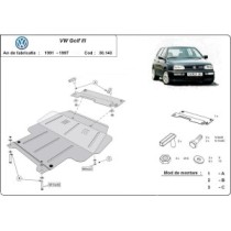 Protection sous moteur et de la boîte de vitesse VW Golf 3