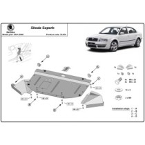 Protection sous moteur et de la radiateur Skoda Superb- 1,8 1,9 2,0 TDI