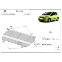 Protection sous moteur et de la boîte de vitesse Citroen C2