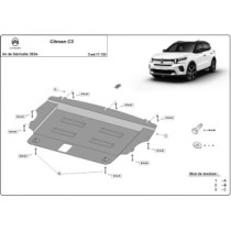 Protection sous moteur et de la boîte de vitesse Citroen C3