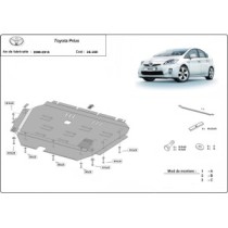 Protection sous moteur et de la boîte de vitesse Toyota Prius