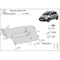 Protection sous moteur et de la boîte de vitesse Mercedes A-Class W169
