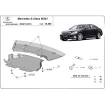 Protection sous moteur et de la boîte de vitesse Mercedes S-Classe W221 - 4x2