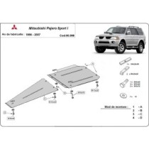 Protection de la boîte de vitesse et de la différentiel Mitsubishi Pajero Sport 1