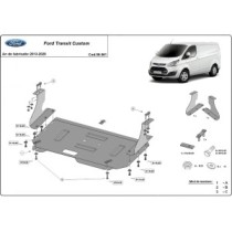 Protection sous moteur et de la boîte de vitesse Ford Transit Custom