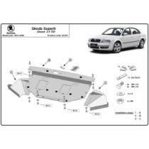 Protection sous moteur et de la radiateur Skoda Superb - 2.5 Tdi, V6