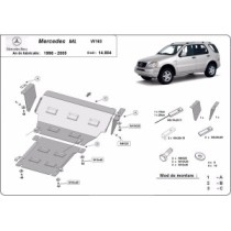 Protection sous moteur et de la radiateur Mercedes ML W163