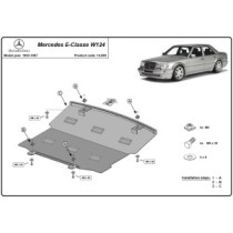 Protection sous moteur et de la radiateur Mercedes E-Classe W124