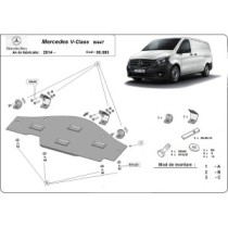 Protection EGR, system STOP&GO Mercedes V-Classe W447 4x2, 1.6 D