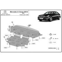 Protection sous moteur et de la radiateur Mercedes E-Classe W212 - 4x4