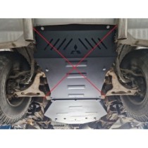 Protection de la boîte de vitesse Mitsubishi Pajero 3