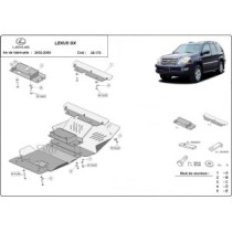 Protection sous moteur et de la boîte de vitesse Lexus GX