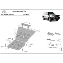 Protection sous moteur et de la radiateur Toyota Land Cruiser J100