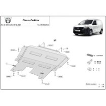 Aluminium protection sous moteur et de la boîte de vitesse Dacia Dokker