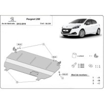 Protection sous moteur et de la boîte de vitesse Peugeot 208