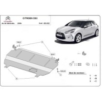 Protection sous moteur et de la boîte de vitesse Citroen DS3