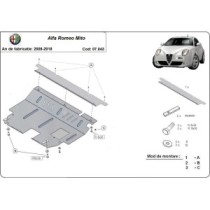 Protection sous moteur et de la boîte de vitesse Alfa Romeo Mito