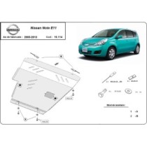 Protection sous moteur et de la boîte de vitesse Nissan Note