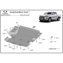 Protection sous moteur et de la radiateur Ssangyong Musso Grand