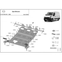 Protection sous moteur et de la boîte de vitesse Opel Movano C