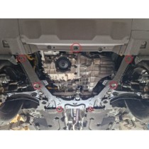 Protection sous moteur et de la boîte de vitesse Dacia Duster - 4x2 +4x4 - Aluminium