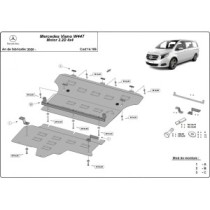 Protection sous moteur et de la boîte de vitesse Mercedes Viano W447 2.2 D, 4x4