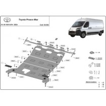 Protection sous moteur et de la boîte de vitesse Toyota Proace Max