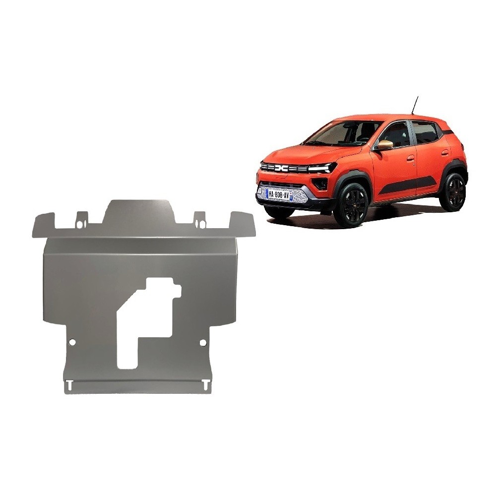 Protection sous moteur et de la boîte de vitesse Dacia Spring - Aluminium