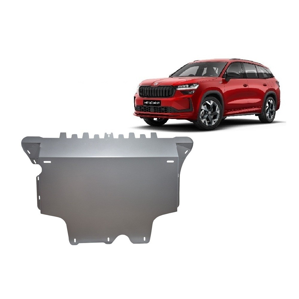 Aluminium protection sous moteur et de la boîte de vitesse Skoda Kodiaq
