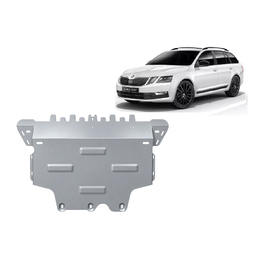 Aluminium protection sous moteur et de la boîte de vitesse Skoda Octavia 3