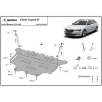 Aluminium protection sous moteur et de la boîte de vitesse Skoda Superb III
