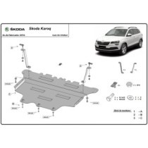 Aluminium protection sous moteur et de la boîte de vitesse Skoda Karoq