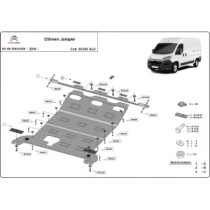 Aluminium protection sous moteur et de la boîte de vitesse Citroen Jumper