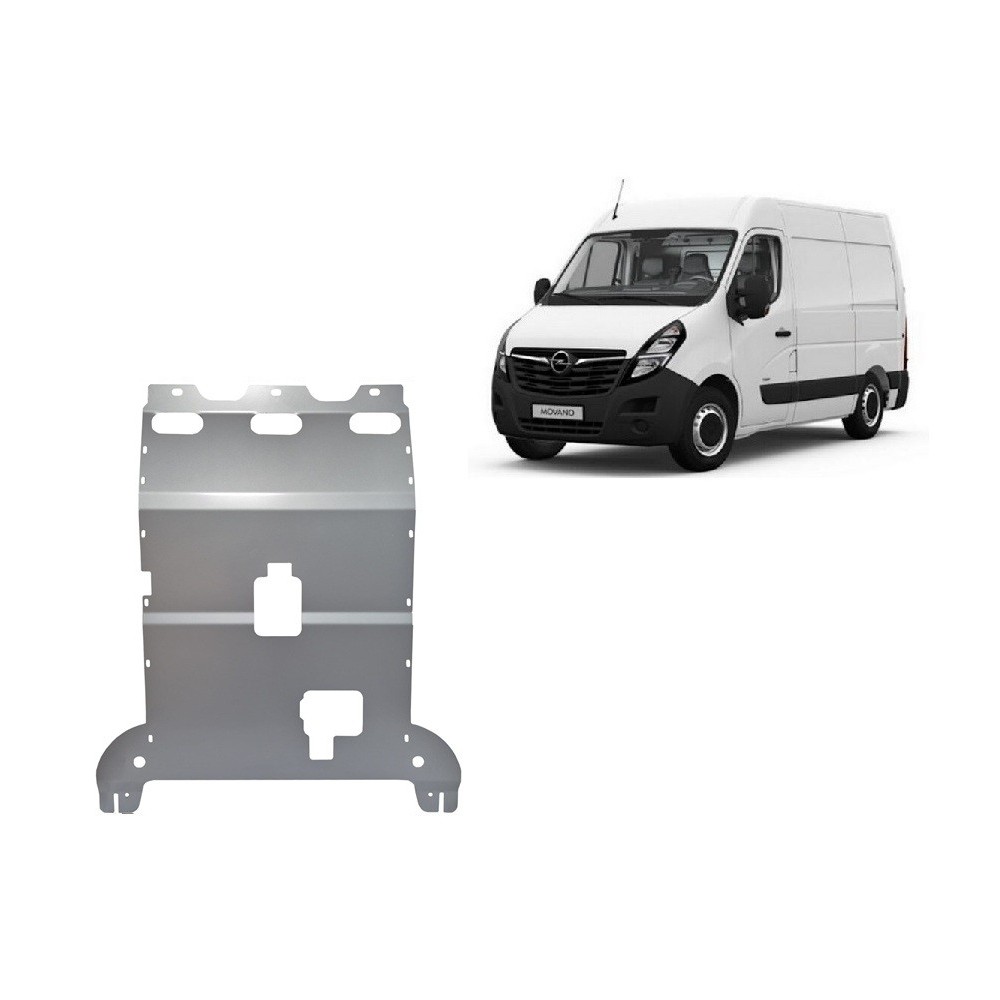 Aluminium protection sous moteur et de la boîte de vitesse Opel Movano C