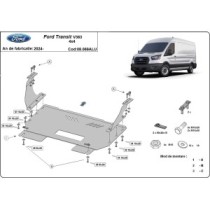 Aluminium protection sous moteur et de la boîte de vitesse Ford Transit V363 4x4