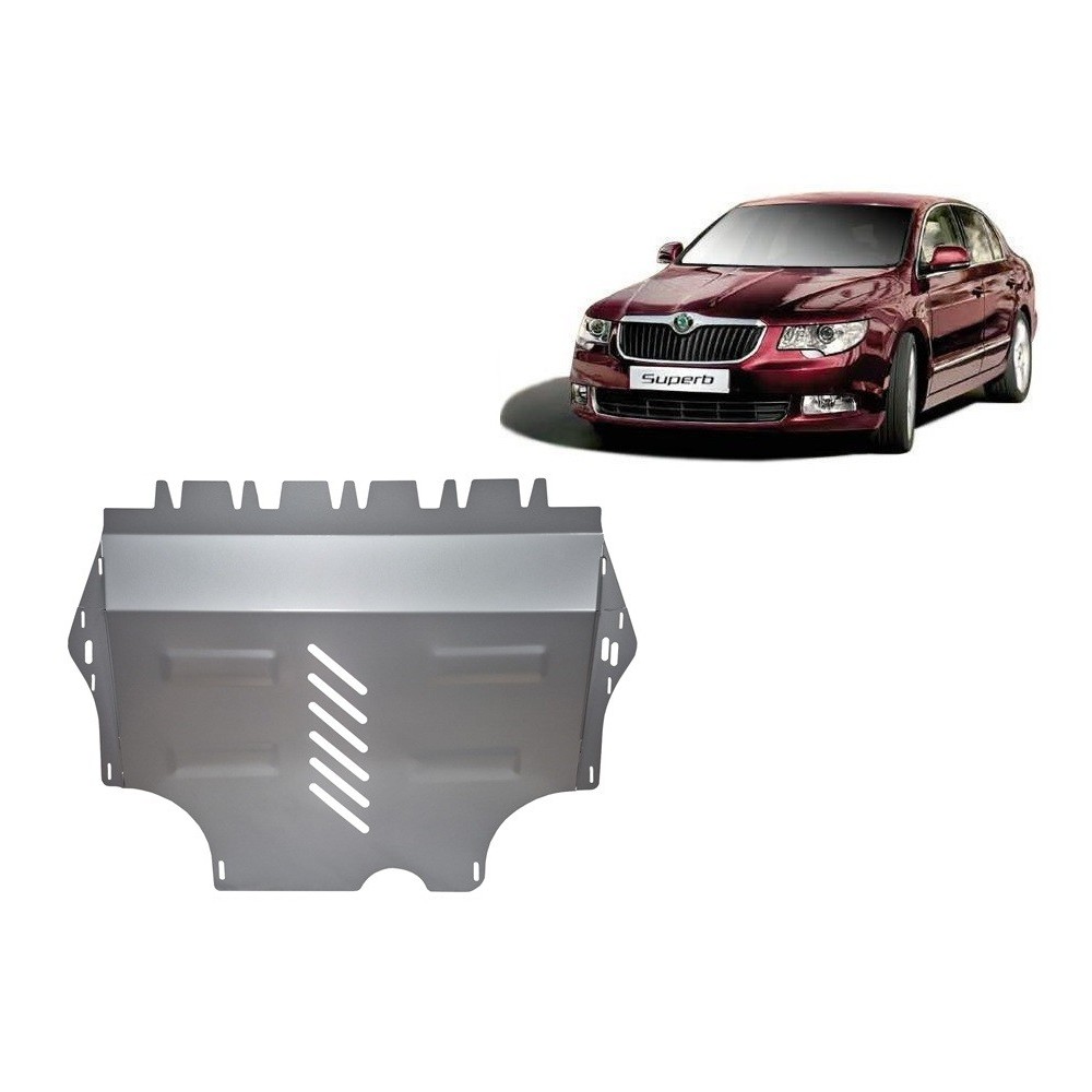 Aluminium protection sous moteur et de la boîte de vitesse Skoda Superb II