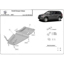 Aluminium protection de la boîte de vitesse et de transfert Suzuki Grand Vitara 2