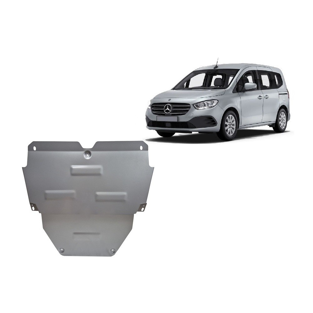Aluminium protection sous moteur et de la boîte de vitesse Mercedes EQT
