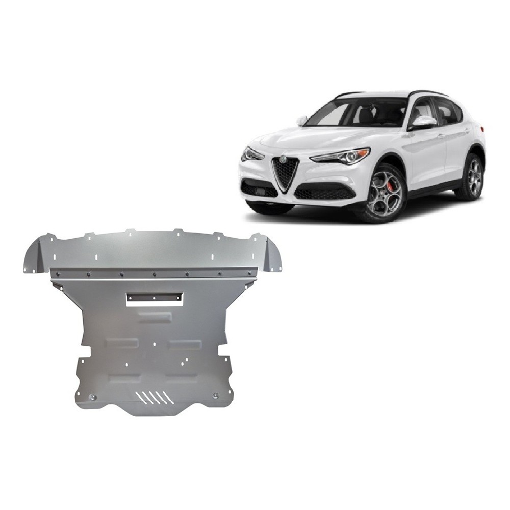Aluminium protection sous moteur et de la boîte de vitesse Alfa Romeo Stelvio