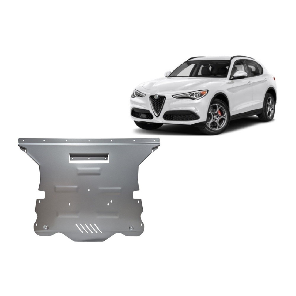 Aluminium protection sous moteur et de la boîte de vitesse Alfa Romeo Stelvio