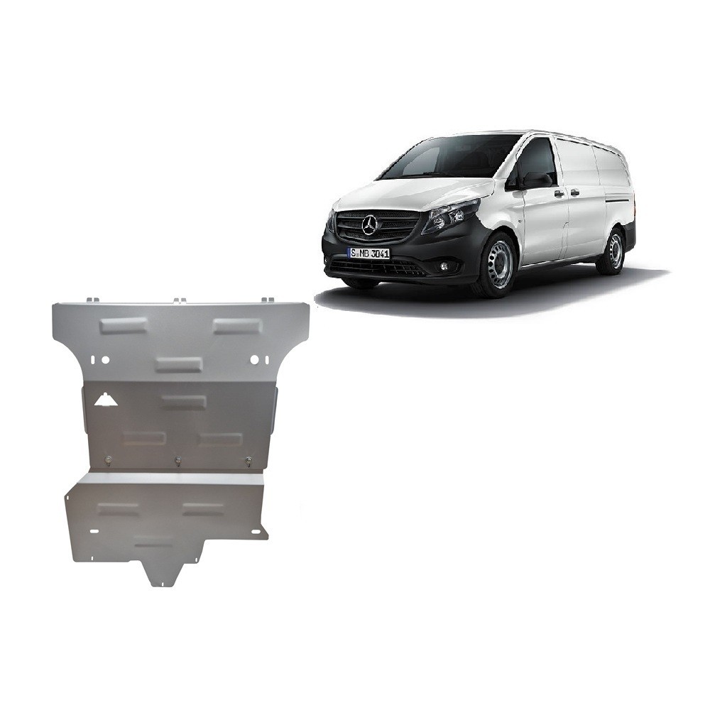 Aluminum protection sous moteur et de la boîte de vitesse Mercedes Vito W447, 4x4