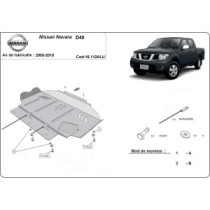Aluminum protection sous moteur et de la boîte de vitesse Nissan Navara