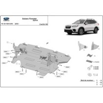 Protection sous moteur et de la radiateur Subaru Forester 5 Hybrid